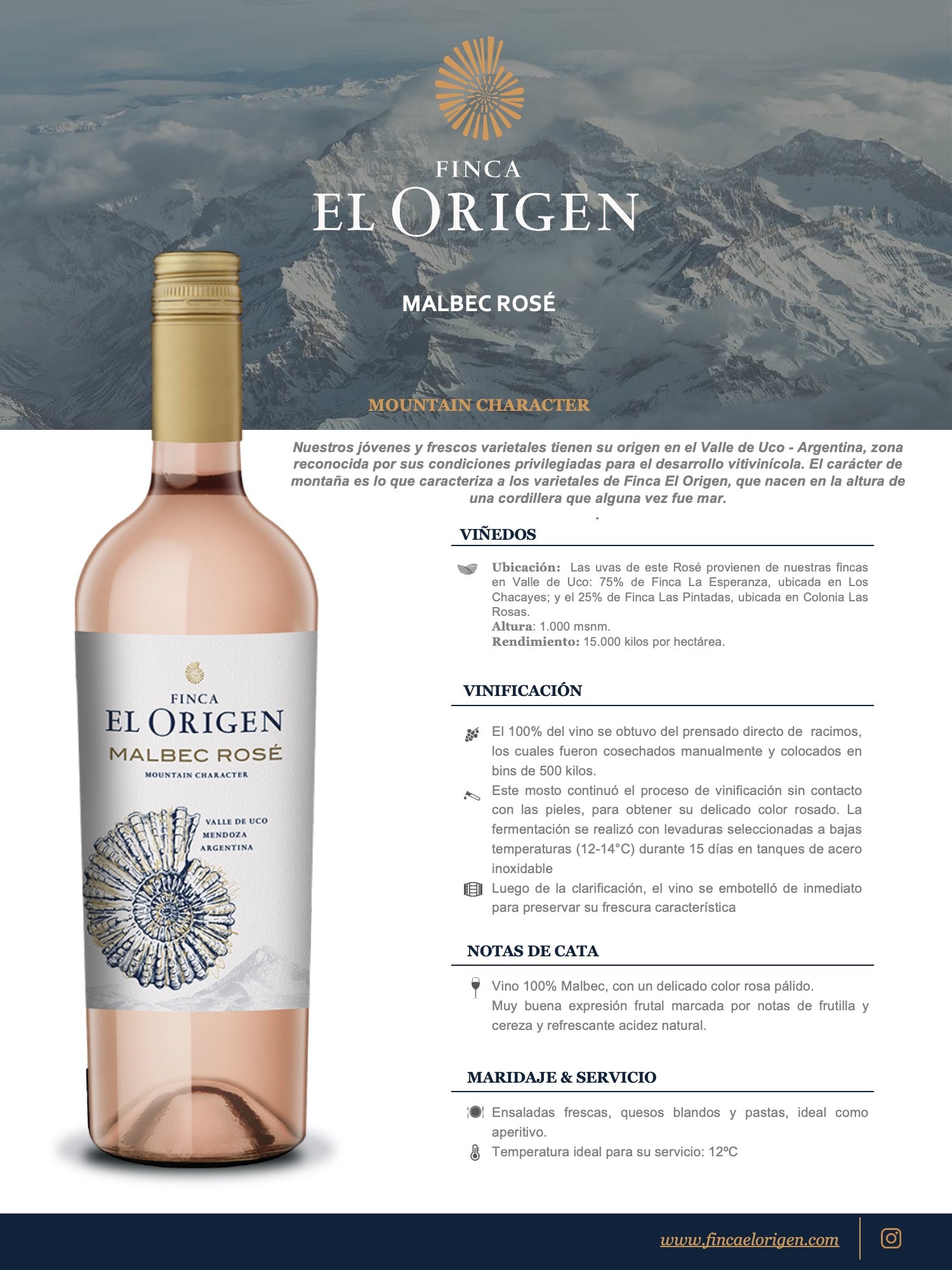 EL ORIGEN MALBEC - ROSÉ