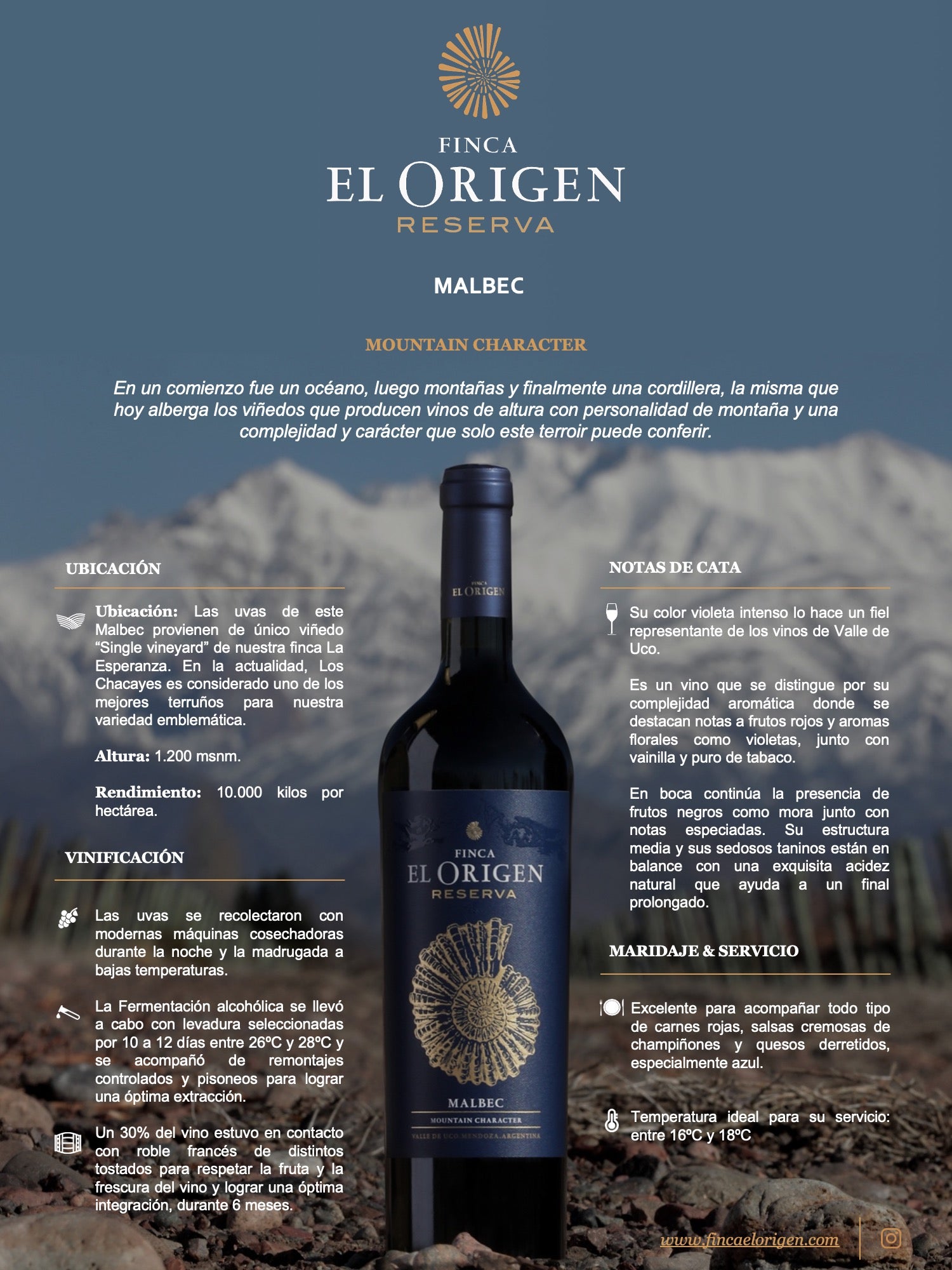 EL ORIGEN RESERVA MALBEC