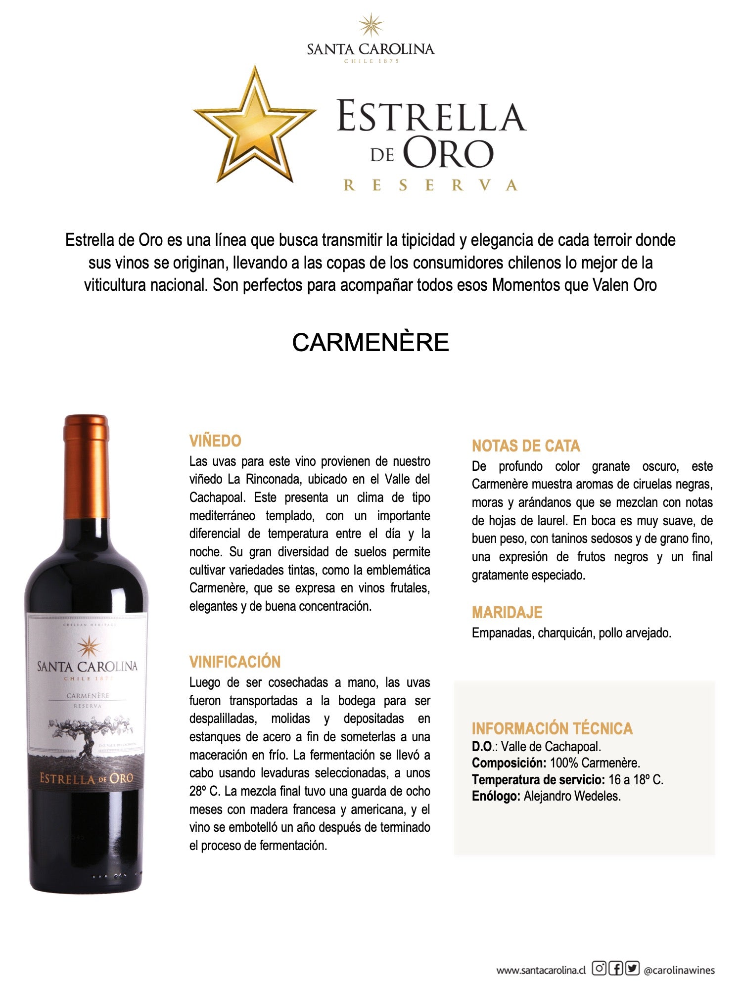 ESTRELLA DE ORO CARMENERE