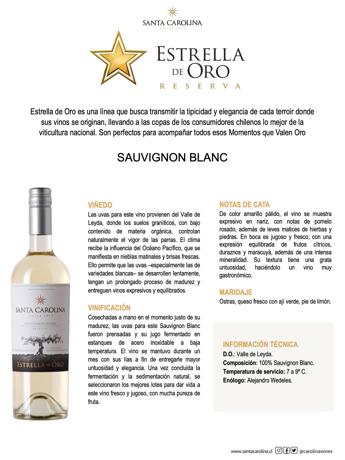 ESTRELLA DE ORO SAUVIGNON BLANC